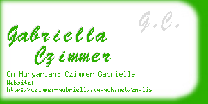 gabriella czimmer business card